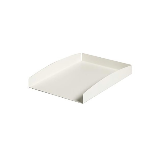 Single Steel Letter Tray – White 250mm Wide x 350mm Deep x 65mm High