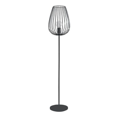 Newton Floor Lamp – Black Steel Lamp Shade Inline Foot Switch Dimensions: 275mm x 275mm – Height: 1595mm