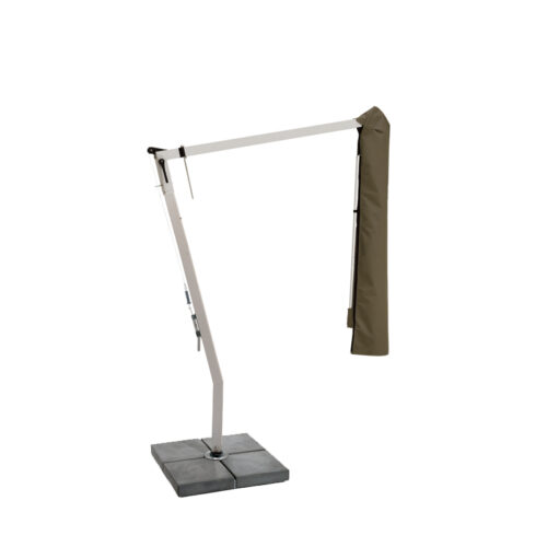 Miami Square Aluminium Umbrella – Beige 3M Square Canopy – Aluminuim Side Frame & Ribs – BeigeBase Excluded – Sold Separately3M Optional Protective Cover Bag – Dark Khaki