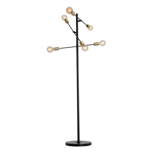 Petrona Floor Lamp – Black Metal Floor Standing Lamp On/Off Foot Switch Height: 1600mm