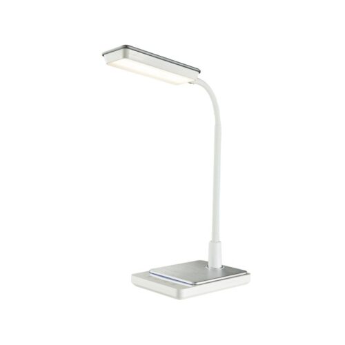 Logan LED Desk Lamp – White LED Desk Lamp with Touch Sensor Switch 3 Colour Temperatures and Dimmer Switch Moveable Arm Height: 380mm