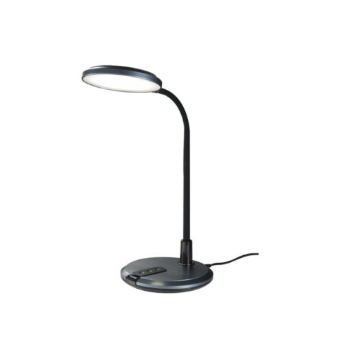 Hilton LED Desk Lamp – Black LED Desk LampABS Lampbody, Flexible Rubber Arm– 8W LED (Included) 1 x LED Driver (Included) Colour Temp: 3000K – 6000K