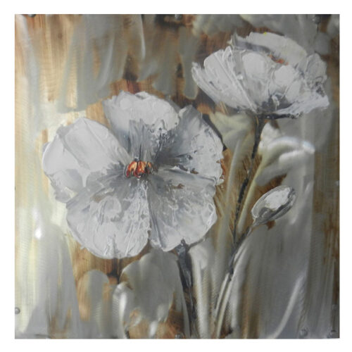 White Myrtle Oil Painting Floral Themed Oil on Canvas Original Painting Dimensions: 60 X 60 CM