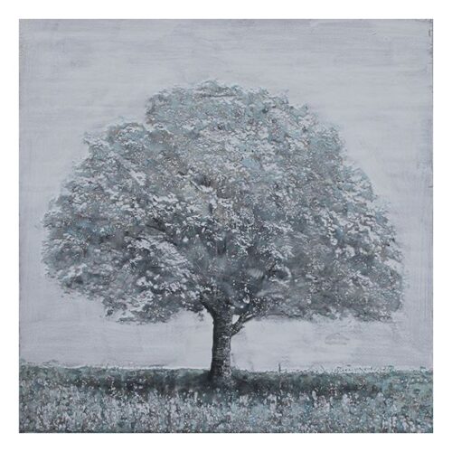 Tree in the Meadow Oil Painting Nature & Landscape Themed Oil on Canvas Original Painting Dimensions: 100 X 100 CM