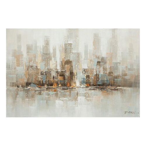 Subtle City Oil Painting B Abstract Oil on Canvas Original Painting Dimensions: 80 X 120 CM