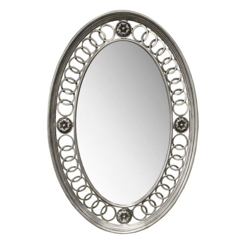 Erbach Mirror Silver Classic Framed Mirror Oval 102 X 71 CM