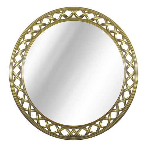 Caroso Mirror Gold Classic Framed Mirror Round 99 X 99 CM