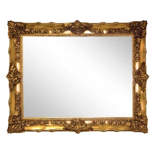 Mozart Mirror Gold Classic Framed Mirror Rectangular 151 X 121 CM