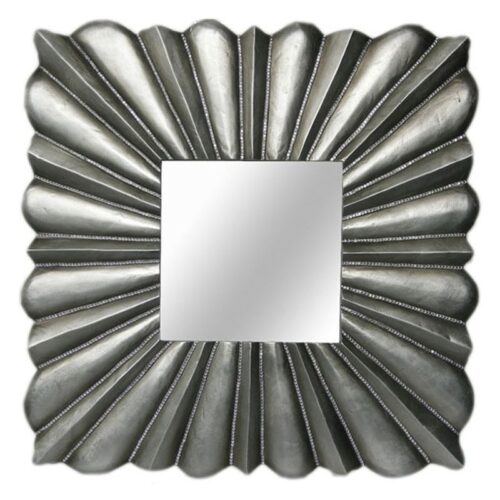 Maldonado Mirror Silver Modern Framed Mirror