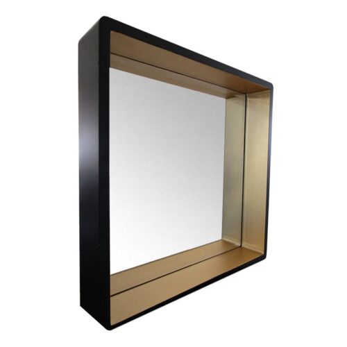 Perkins Mirror Modern Black and Brown Framed Mirrors – Set of 3