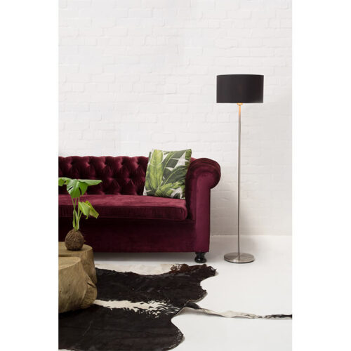 Maserlo Floor Lamp – Black Gold E27 max 60W – Excludes Globe 380mm x 380mm – Height: 1515mm