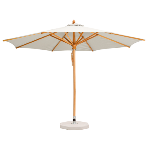 Bali Round Wood Umbrella – Natural 2.9M Round Canopy – Wooden Centre 38mm Post & Ribs