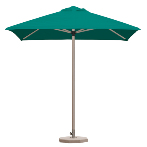 Cyprus Square Aluminium Umbrella – Green 2.2M Square Canopy – Aluminium Centre 48mm Post & Ribs