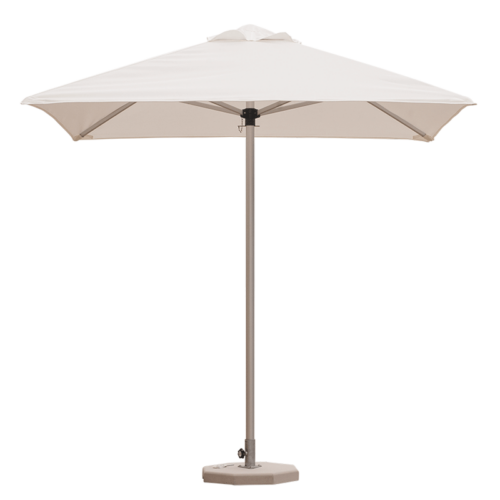 Cyprus Square Aluminium Umbrella – Natural 2.2M Square Canopy – Aluminium Centre 48mm Post & Ribs