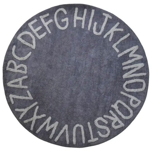 Kiddies Grey Round Rug