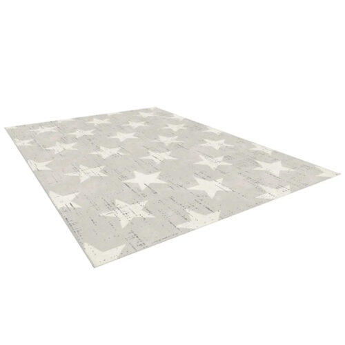 Canvas Stars Cream Star Design On Light Grey Background