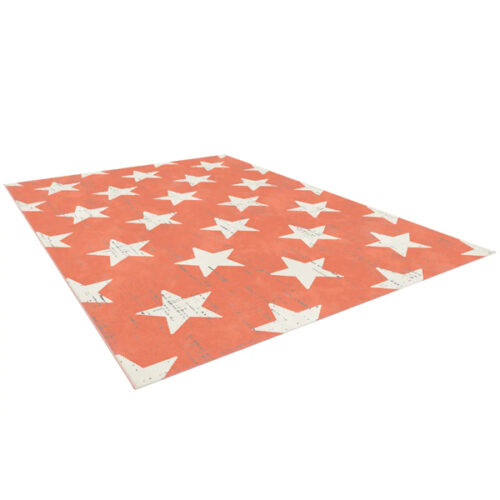 Canvas Stars Cream Star Design On Burnt Orange Background