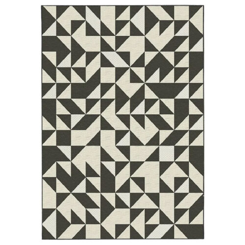Modern Triangular Design Light Rug