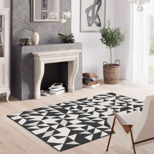 Modern Triangular Design Light Rug