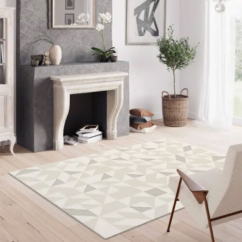 Modern Triangular Design Light Rug