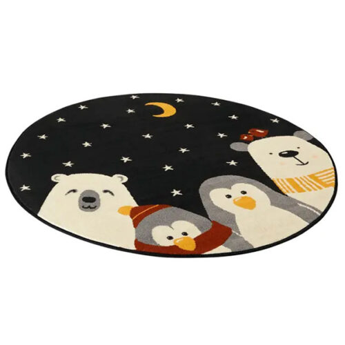 Kids Black Animal Rug
