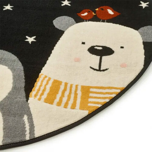 Kids Black Animal Rug