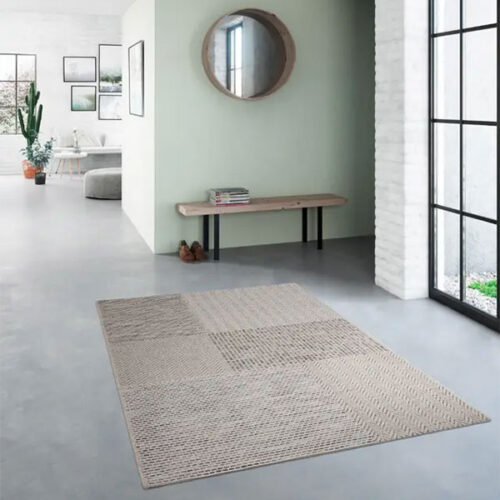 Modern Block Patchwork Design Rug Indoor & Outdoor