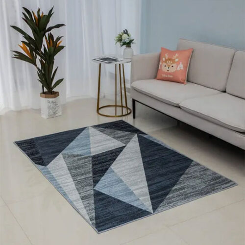 Modern Geometric Block Design Rug