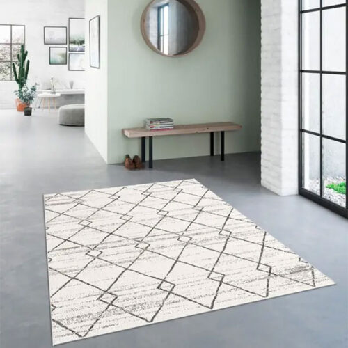 Modern Vintage Diamond Design Rug