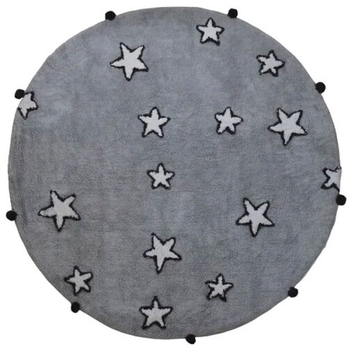 Kids Grey Stars Rug