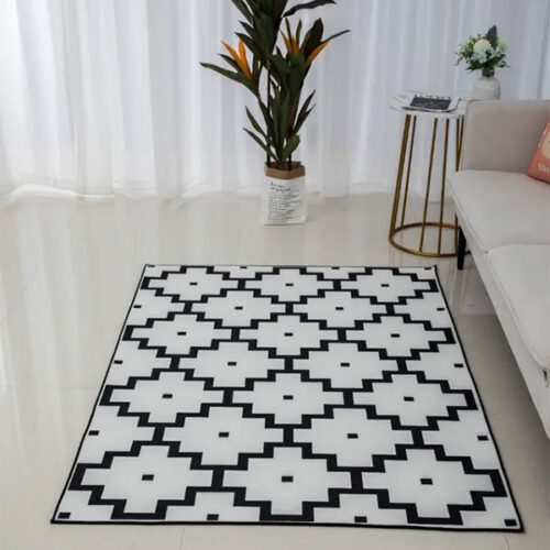 Modern Geometric Blocks Design Rug