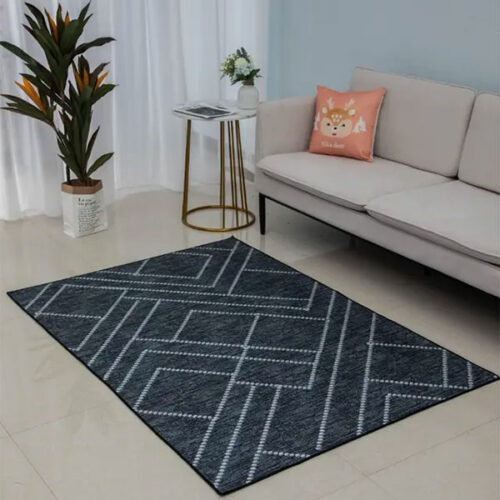 Modern Line & Block Design Rug