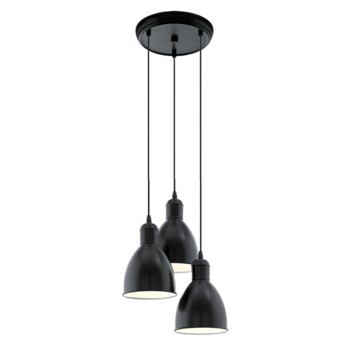 Priddy 3LT Black/White Pendant