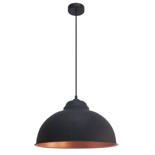 Truro2 370mm Black/Copper Pendant