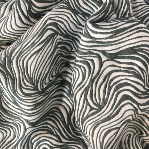 King Quilt In Sage Zebra Print