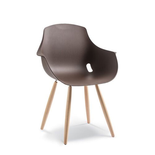 Bellini Chocolate Dining Chair – Timber Legs