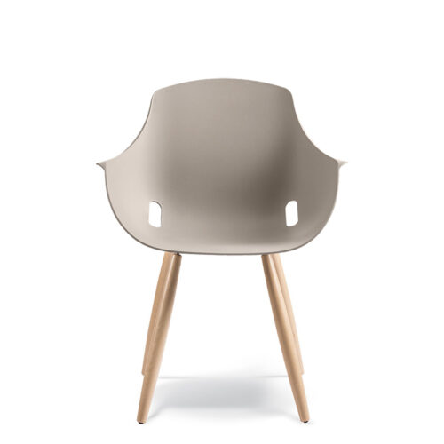 Bellini Putty Dining Chair – Timber Legs