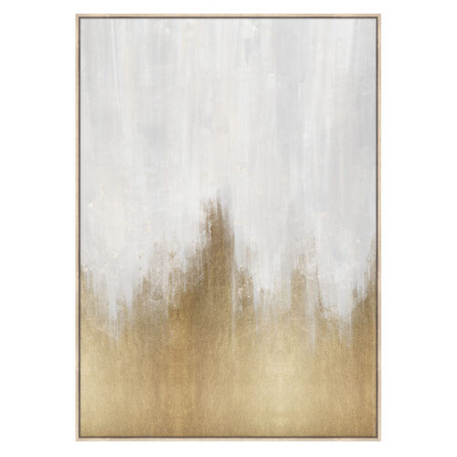 Gold Dash In White Wall Art