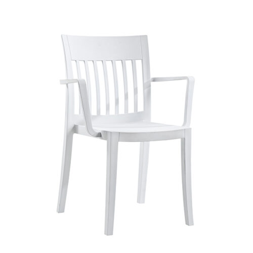 Eden Dining Arm Chair White