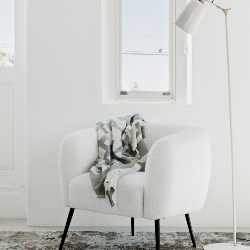 Occasional Single Chair Sofa White