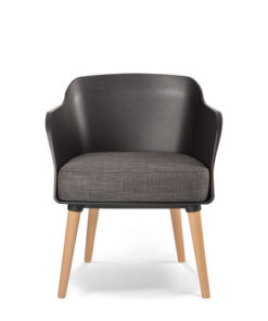 Mimosa Black Occasional Chair – Timber Legs