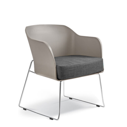 Mimosa Grey Occasional Chair – Sleigh Base