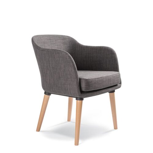 Mimosa Fully Upholstered Occasional Chair – Timber Legs