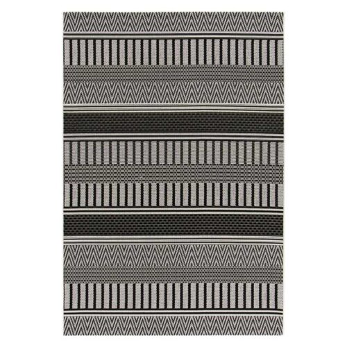 Modern Grace Aztec White & Black Rug