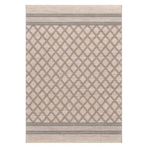 Modern Diamond Light Brown & Black Rug