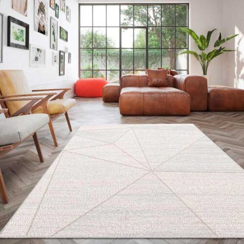 Modern Mira Geometric Modern Design Lighter Rug