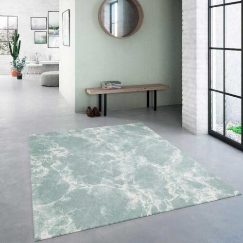 Modern Opulent Serene Duck Egg Rug
