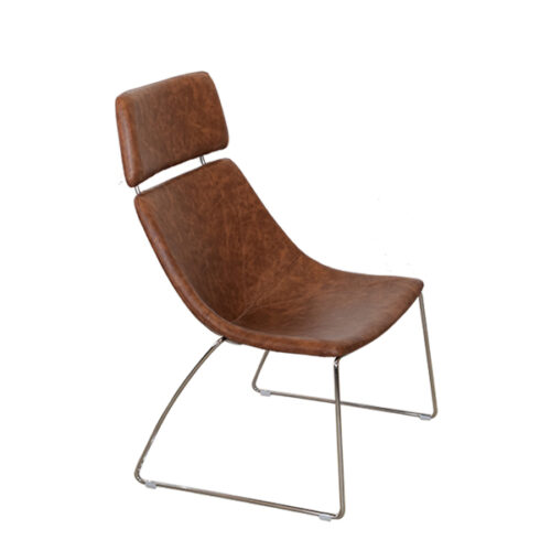 Soft High Occasional Chair Brown