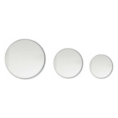 Baroni Mirror Classic Silver Framed Mirrors – Set of 3 Round