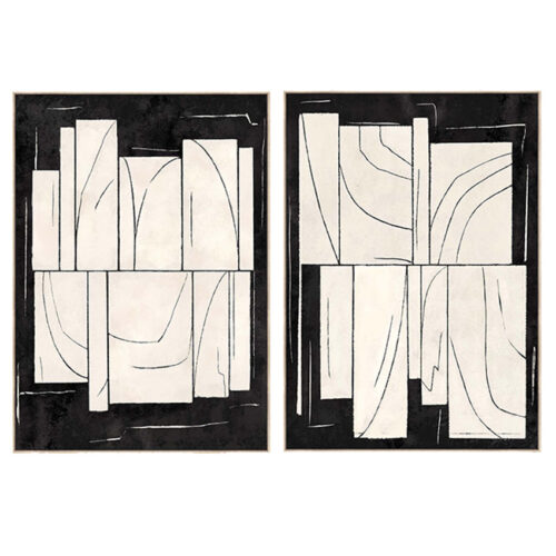 Fragmented Set of 2 In DomIno Wall Art